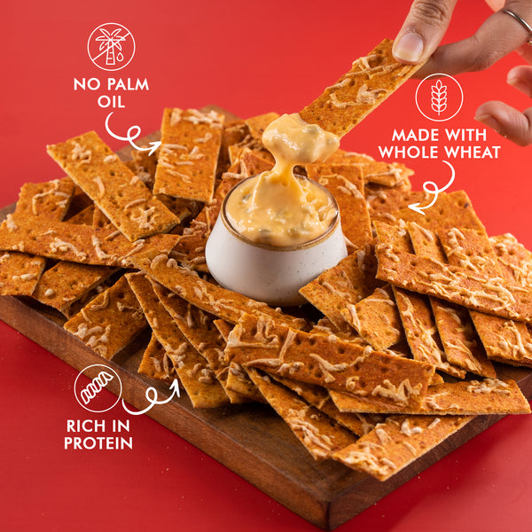 Baked Pizza Sticks with a Cheesy Jalapeño Dip | Source of Dietary Fibre