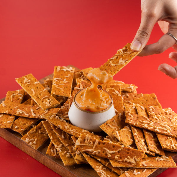 Baked Pizza Sticks with a Cheesy Jalapeño Dip