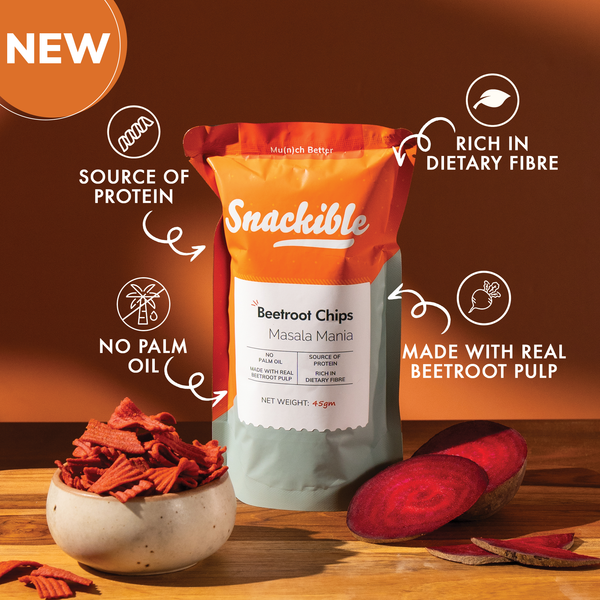 Masala Mania Beetroot Chips | Made with Real Beetroot Pulp