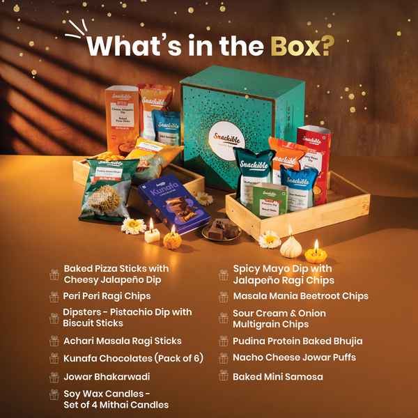 Festive Treats Diwali Hamper | Box of 12 Snacks