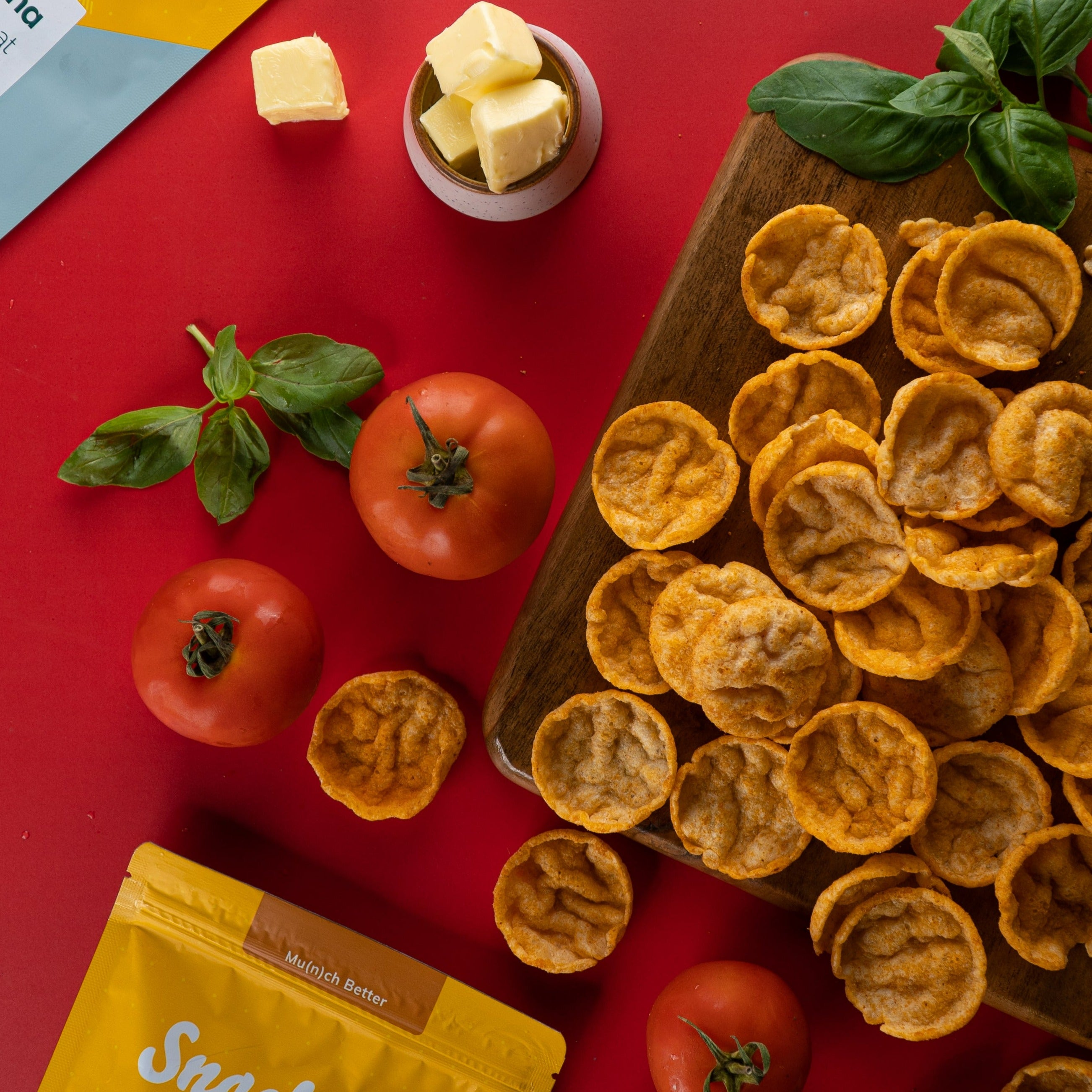 Butter Tomato Basil Chickpea Popped Chips