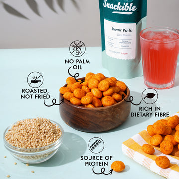 Desi Masala Jowar Puffs | Source of Protein