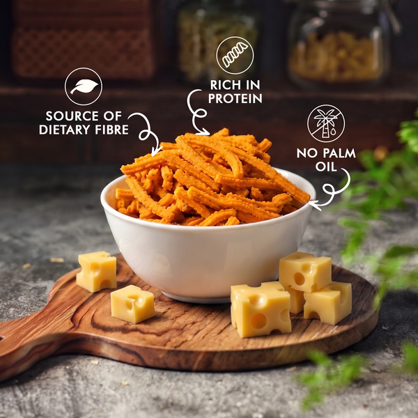 Cheddar Cheese Protein Chakli | 18% Protein Per Serve