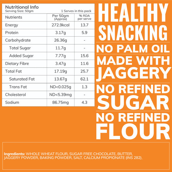 Choco Chunk Cookie | No Refined Flour, No Refined Sugar