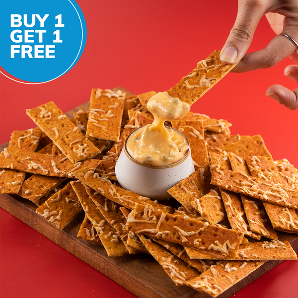 Baked Pizza Sticks with a Cheesy Jalapeño Dip