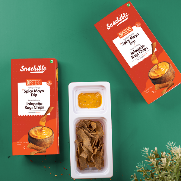 Dipsters - Spicy Mayo Dip with Jalapeño Ragi Chips | Source of Protein