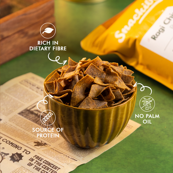 Chatpata Crunch Ragi Chips | Source of Protein