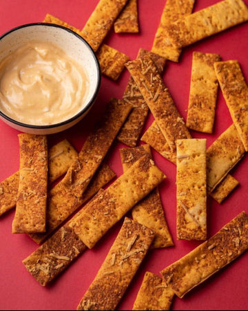 Baked Pizza Sticks With A Cheesy Jalapeno Dip (Pack Of 4) - 4X75Gm